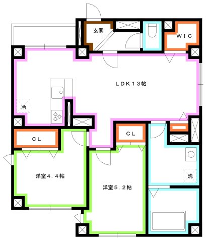 西武新宿線 東伏見駅 徒歩13分 3階建 築1年の間取り写真