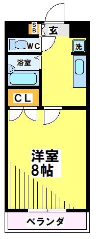 京王線 東府中駅 徒歩19分 3階建 築21年の間取り写真