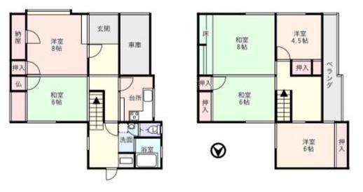 丸岡町本町3丁目 藁科戸建ての間取り写真