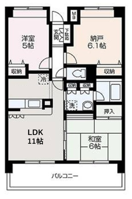 アンジェレの間取り写真