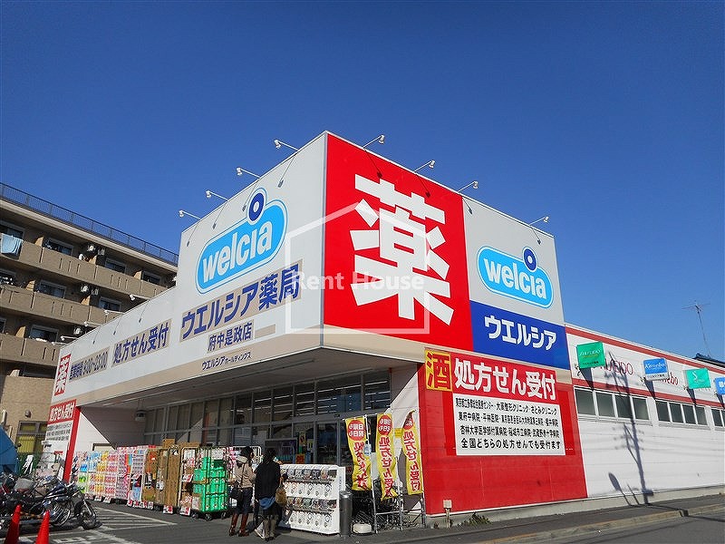 ドラックストア　ウエルシア薬局府中是政店（ドラッグストア）まで385m