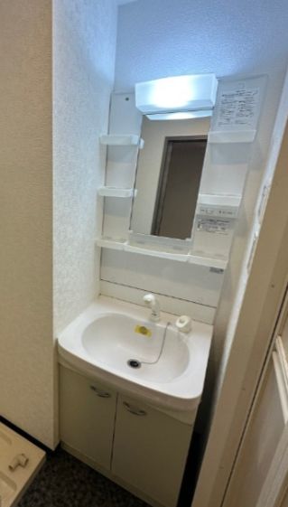 洗面設備　スペースが確保できる洗面所です