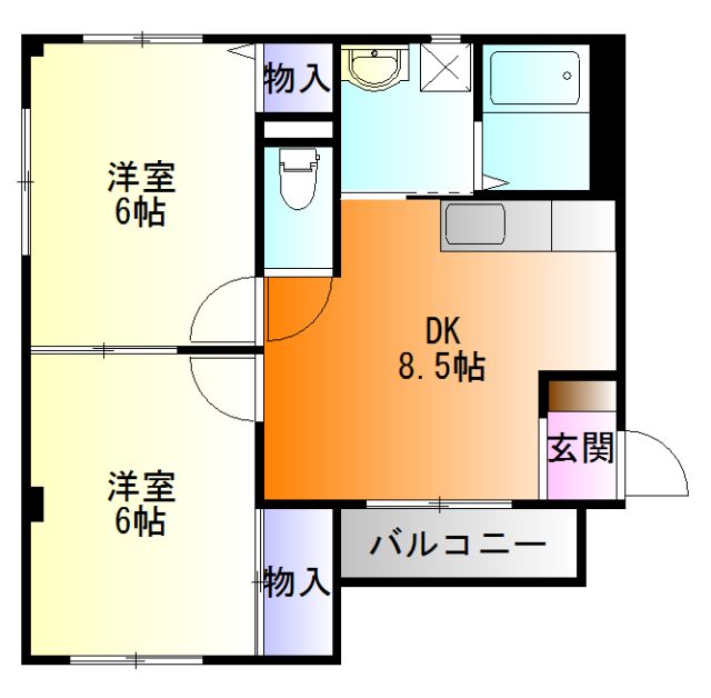 御前崎市池新田のアパートの間取り