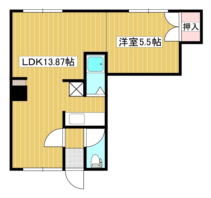 西富５号マンションの間取り