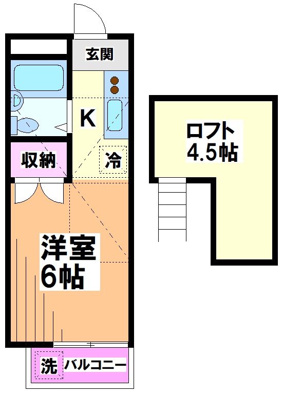 杉並区浜田山のアパートの間取り