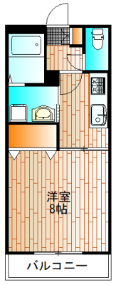 青山コーポBの間取り