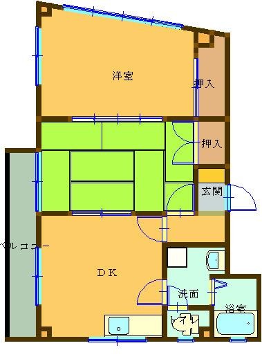 広島県呉市広中新開３（マンション）の賃貸物件の間取り