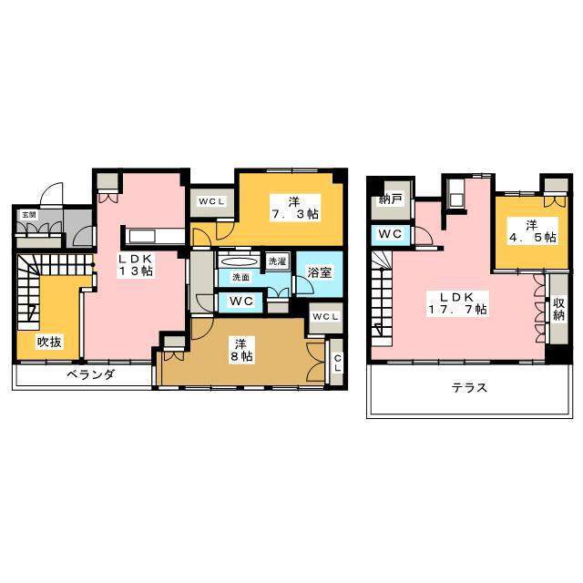 レザンドール東山元町の間取り