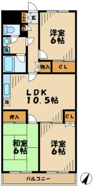 プランドール（南大沢）の間取り