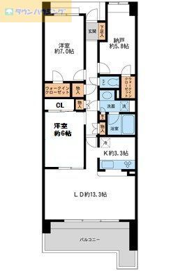 千葉県千葉市美浜区幸町１（マンション）の賃貸物件の間取り