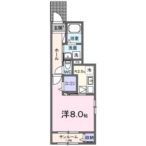 高知市鴨部上町のアパートの間取り