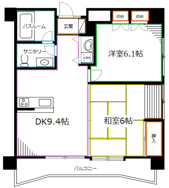 東京都杉並区梅里１（マンション）の賃貸物件の間取り