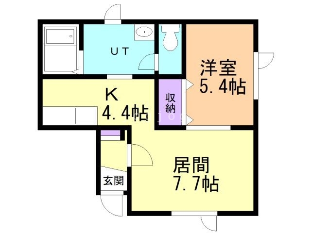 十勝郡浦幌町字万年のアパートの間取り