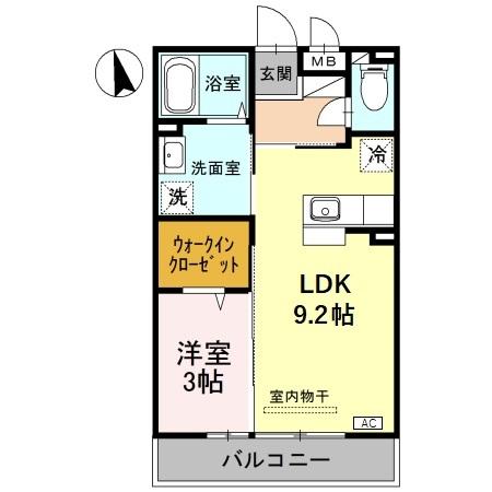 D-Room中川原の間取り