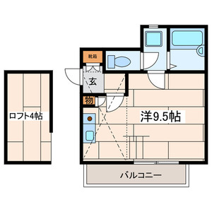 横浜市南区井土ケ谷下町のアパートの間取り