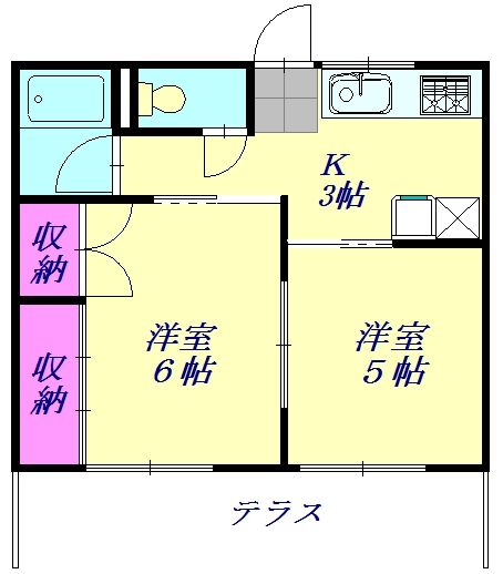 さいたま市大宮区櫛引町のアパートの間取り