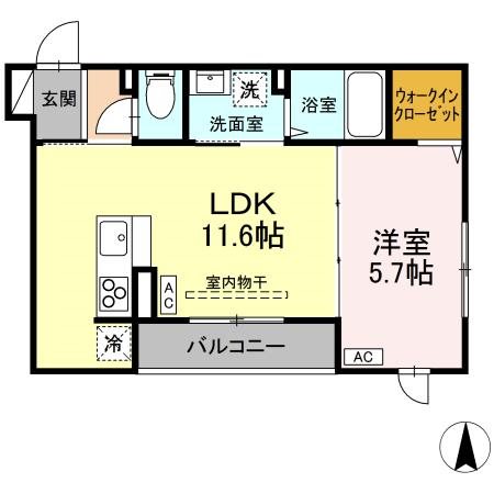 日野市万願寺のアパートの間取り