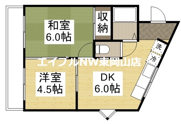 木梨第一コーポの間取り