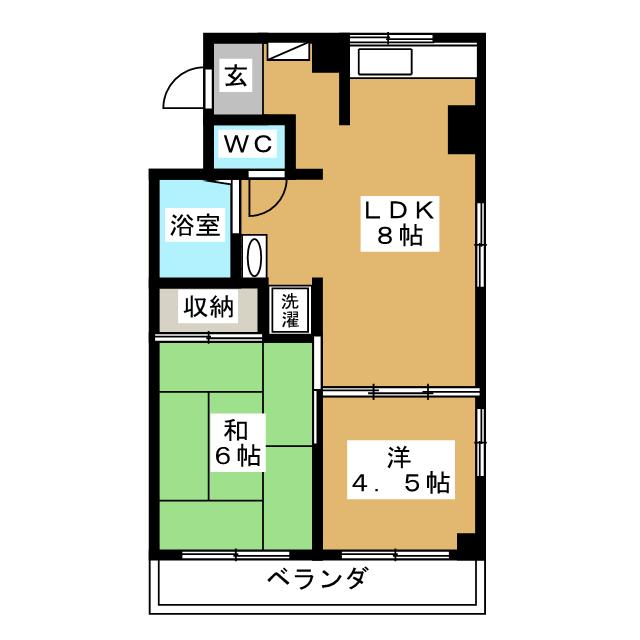 【大田区大森南のマンションの間取り】