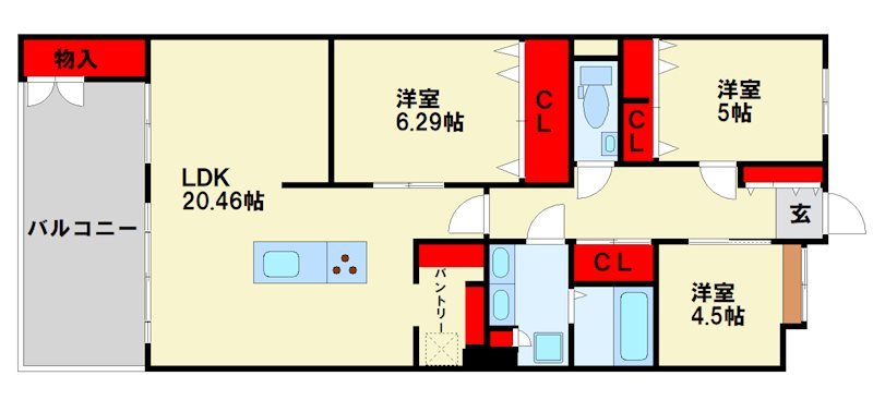 アンビエント小倉の間取り