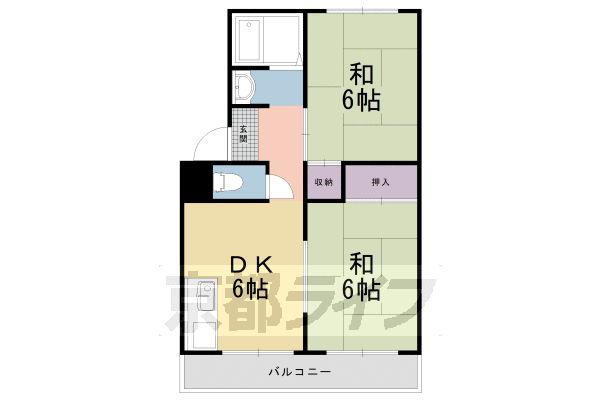 【コーポ嵯峨野の間取り】