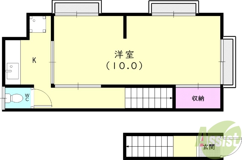 湊川文化東棟の間取り