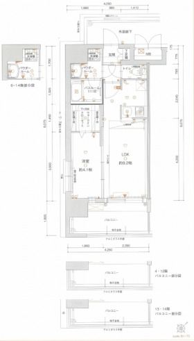 福岡市博多区比恵町のマンションの間取り