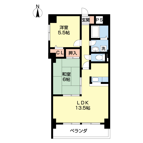 アペックス北中島の間取り