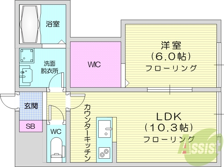 【メリディアン多賀城高橋No2の間取り】