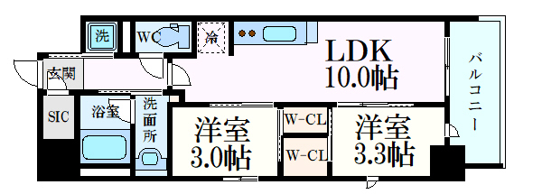 リビオメゾン新大阪の間取り