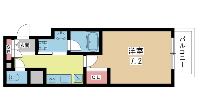 豊中市玉井町のマンションの間取り