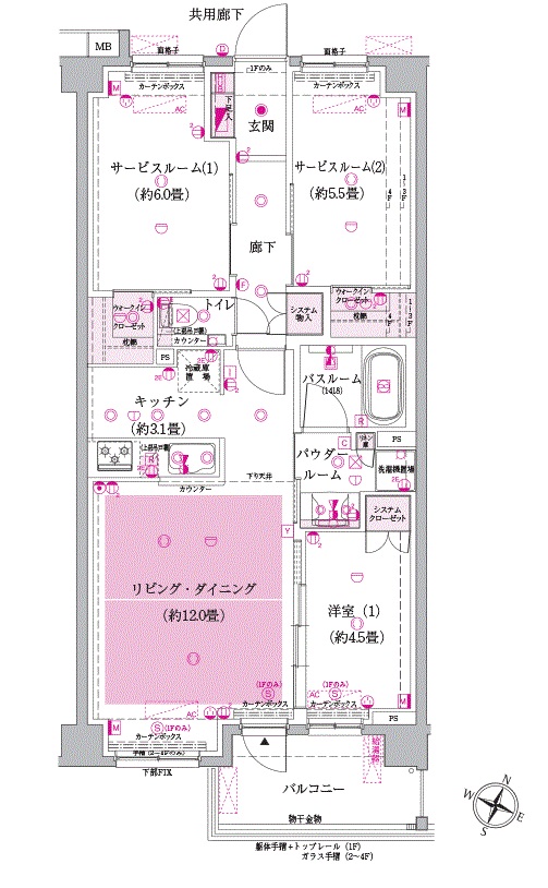 町田市南町田のマンションの間取り