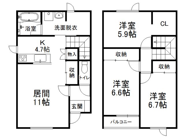 ＴＯＷＮ　Ｓｅｖｅｎｔｅｅｎの間取り