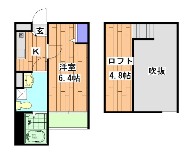 京都市右京区太秦安井北御所町のアパートの間取り