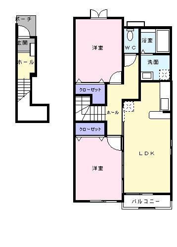 ジュネス感田Ｂの間取り