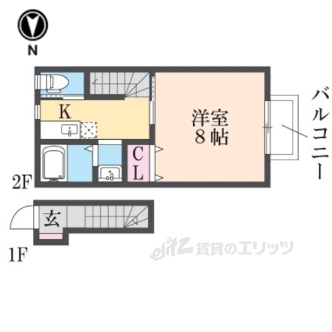 【甲賀市水口町山のアパートの間取り】