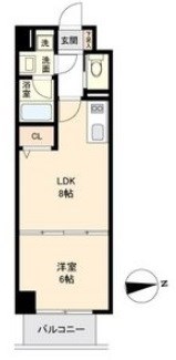 名古屋市西区菊井のマンションの間取り