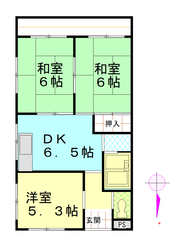 葛飾区西水元のアパートの間取り