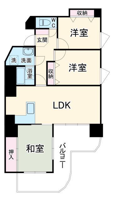 岡崎市天白町のマンションの間取り