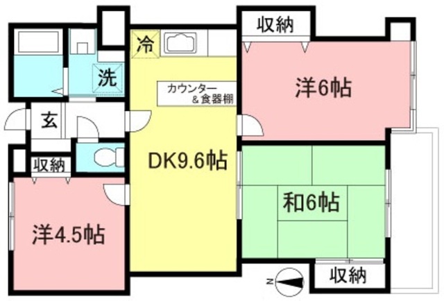 世田谷区千歳台のマンションの間取り