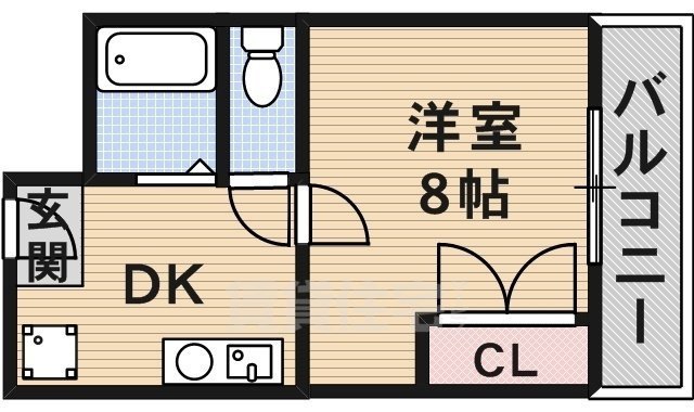 茨木市双葉町のマンションの間取り