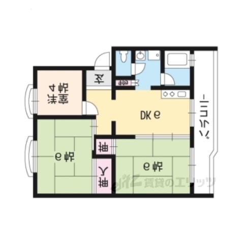 大津市桜野町のマンションの間取り