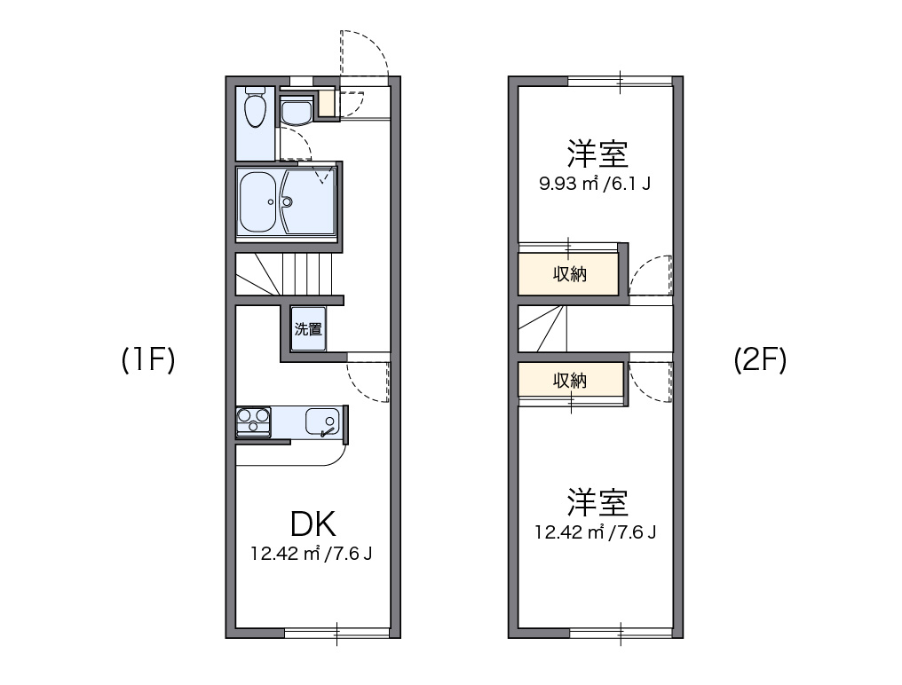 小平市上水新町のアパートの間取り