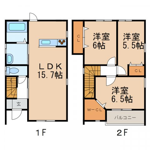 シアラ吹上Iの間取り