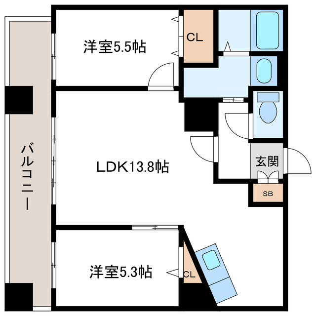 グランカーサ北3条の間取り