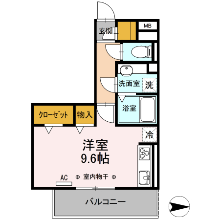 春日井市小木田町のアパートの間取り