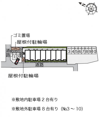 【クレイノアペルト泉佐野IIの駐車場】