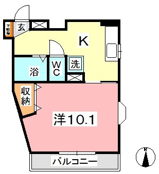 倉敷市白楽町のマンションの間取り