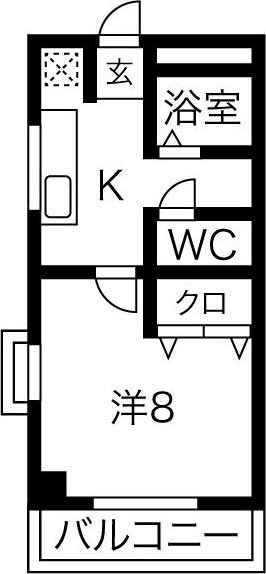 豊明市沓掛町のマンションの間取り