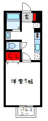 八尾市西山本町のアパートの間取り